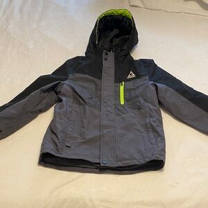 Gerry Weber Kids Jacket in Gray and Black with Neon Green